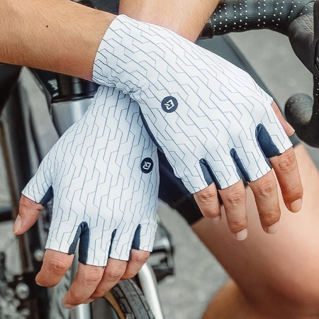 Rockbros Road Fahrradhandschuhe Größe: XL - Weiß/Schwarz