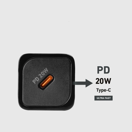 Ładowarka sieciowa SBS TETRGAN1C20K 20W GaN USB-C z Power Delivery - czarna