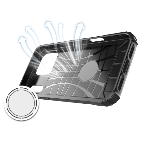 Etui Hybrid Armor na iPhone 17 Pro Max pancerne - czarne
