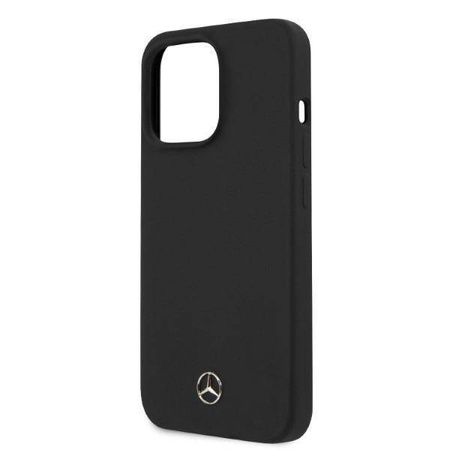 Schutzhülle IPHONE 13 PRO Mercedes Hardcase Silicone MagSafe (MEHMP13LSILBK) schwarz
