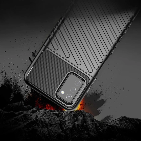 Thunder Case Flexibel Robuste Panzer Handyhülle TPU Schutzhülle für Samsung Galaxy A03s schwarz
