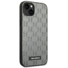 Original Handyhülle IPHONE 14 PLUS Karl Lagerfeld Hardcase Saffiano Mono Metal Logo (KLHCP14MSAKLHPG) grau