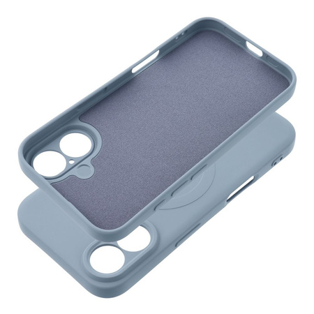 Futerał SILICONE MAG COVER kompatybilny z MagSafe do SAMSUNG A55 jasny niebieski