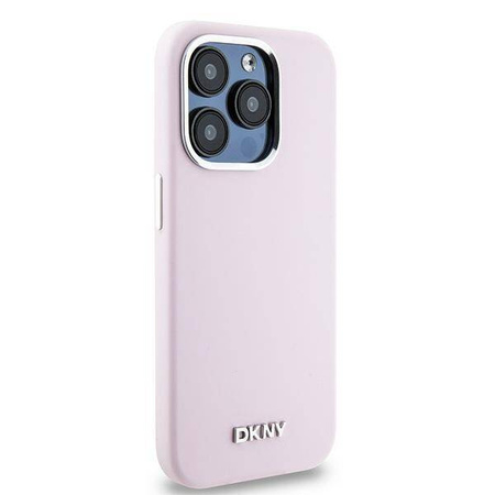 DKNY DKHMP15LSMCHLP iPhone 15 Pro 6.1" różowy/pink hardcase Liquid Silicone Small Metal Logo MagSafe