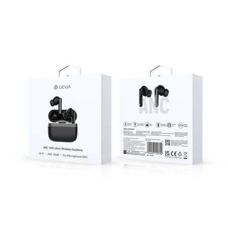 Devia słuchawki Bluetooth TWS Ultra1 białe z ANC