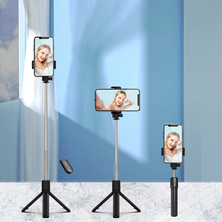 Selfie-Stick WRY1S Teleskopstativ 0,7 m für Telefon – Schwarz