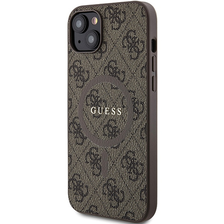 Oryginalne Etui GUESS Hardcase GUHMP14SG4GFRW do iPhone 14 (Kompatybilny z Magsafe / 4G Ring classic logo / brązowy)