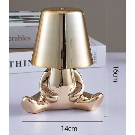 Lampka nocna GOLD MAN Art Deco siedzący (wzór 7) MLTL