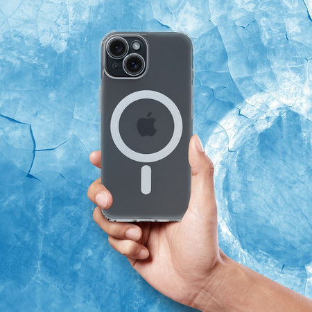 Futerał FROST MAG COVER z ochroną aparatu kompatybilny z MagSafe do IPHONE 14 Pro transparentny