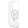Original Case IPHONE 15 PRO Karl Lagerfeld Hardcase Ring Stand Karl&Choupettte MagSafe white