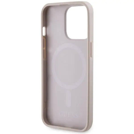 Guess GUHMP13LP4RPSP iPhone 13 Pro / 13 6,1&quot; rosa/rosa Hartschale 4G bedruckte Streifen MagSafe