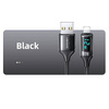 USAMS Kabel pleciony U78 lightning 1.2m LED 2.4A Fast Charging czarny/black SJ543USB01 (US-SJ543)