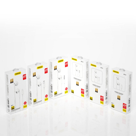 Dudao X14PROL-W1 słuchawki douszne ze złączem Lightning biały (X14PROL-W1)
