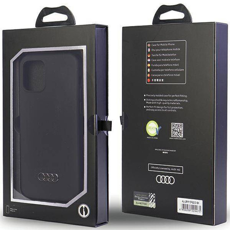 Audi Silicone Case iPhone 12/12 Pro 6.1&quot; black/black hardcase AU-LSRIP12P-Q3/D1-BK