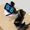 Dudao A11Pro+ induktives Ladegerät 15W 3in1 für Telefon / Smartwatch / Kopfhörer - Schwarz