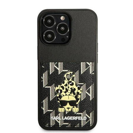 Case IPHONE 13 PRO Karl Lagerfeld Hardcase Karlimals Cardslot (KLHCP13LCANCNK) black