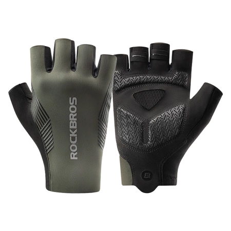 Rockbros cycling gloves spring/summer/autumn, short fingers, size: M - green