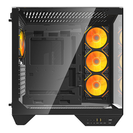 Obudowa komputerowa Darkflash DY470 (czarna) + 4 wentylatory + uchwyt GPU