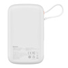 Powerbank Baseus Qpow PRO with cable, USB-C, 2xUSB, 10000mAh, 20W (White)