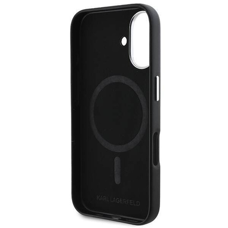 Karl Lagerfeld nakładka do iPhone 16 Plus 6,7&quot; KLHMP16MPGMSRPK czarna Hardcase FW Metal Plate MagSafe