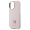 Original Case IPHONE 16 Guess Hardcase Silicone Logo Strass 4G (GUHCP16SM4DGPP) light pink