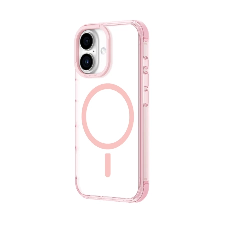 Etui silikonowe AMAZINGTHING Omni Mag Case do iPhone 16 - ciemnoróżowe