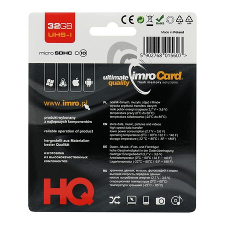 IMRO MicroSD 32GB (kl.10 | UHS-I)