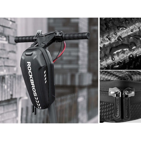 Rockbros B62 bicycle bag for handlebar or frame 2 l - black