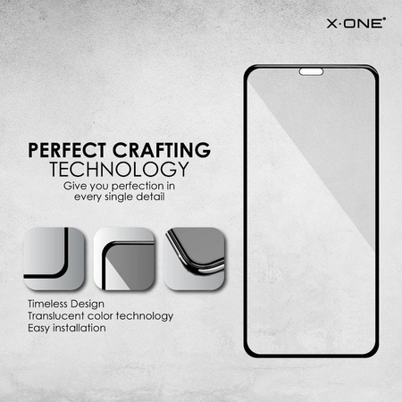 Szkło hartowane X-ONE Full Cover Extra Strong Matowe - do iPhone 12 mini (full glue) czarny
