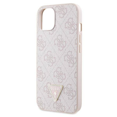 Original Handyhülle IPHONE 14 PRO MAX Guess Hardcase Crossbody 4G Metal Logo (GUHCP14XP4TDSCPP) rosa