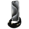 Original Case IPHONE 16 PRO Guess Hardcase Crossbody Cord 4G Print (GUHCP16LHC4SEK) black