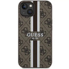 Guess GUHMP14MP4RPSW iPhone 14 Plus 6,7&quot; braun/braunes Hardcase 4G bedruckte Streifen MagSafe