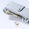 Dux Ducis Lawa iPhone 16e Lederhülle mit abnehmbarer magnetischer Brieftasche - Blau