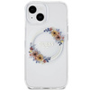 Oryginalne Etui GUESS Hardcase GUHMP15SHFWFCT do iPhone 15 (Kompatybilny z Magsafe / Flowers Wreath / transparent)