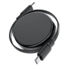 Acefast C13-03 USB-C - USB-C 60W Cable Retractable - Black