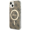 Guess GUHMP14SP4RPSW iPhone 14 6.1&quot; brown/brown hardcase 4G Printed Stripes MagSafe