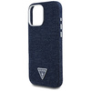 Original Handyhülle IPHONE 16 PRO MAX Guess Denim Triangle Logo MagSafe blau
