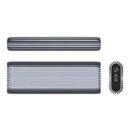 Kieszeń dyskowa M.2 NVME USB-C 3.2 - szara