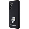 Oryginalne Etui KARL LAGERFELD hardcase Silicone Karl&Choupette Metal Pin KLHCS24SSMHKCNPK do Samsung Galaxy S24 czarny