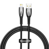 BASEUS kabel USB A do Apple Lightning 8-pin 2,4A Glimmer Series CADH000201 1m czarny