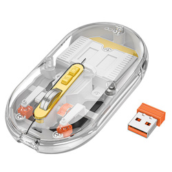 HOCO mysz komputerowa bezprzewodowa dual-mode SILENT 2,4G 1600 dpi GM35 szara