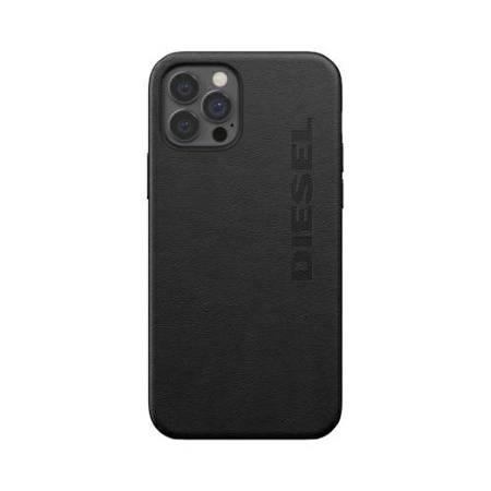Diesel Moulded Case Premium LeatherWrap iPhone 12 Pro Max czarny/black 42517
