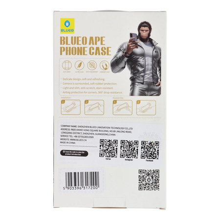 BLUEO APE Phone Case - Apple iPhone 16 szary