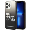 Karl Lagerfeld KLHCP13LTGKCK iPhone 13 Pro / 13 6,1" Hardcase schwarz / schwarz Gradient Ikonik Karl & Choupette