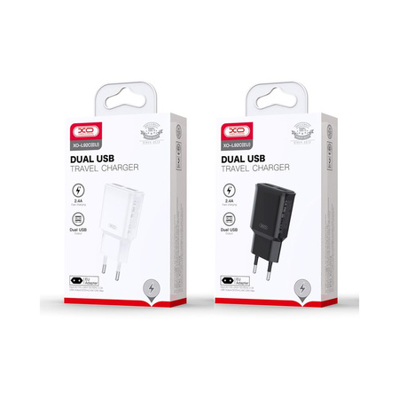 XO ładowarka sieciowa L92C 2x USB 2,4A biała