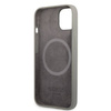 Original Case IPHONE 13 Guess Hard Case Silicone Logo Plate MagSafe (GUHMP13MSPLG) gray