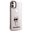 Original Handyhülle IPHONE 11 / XR Karl Lagerfeld Hardcase Ikonik Choupette (KLHCN61HNCHTCP) rosa