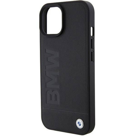 Etui BMW Leather Hot Stamp na iPhone 15 - czarne