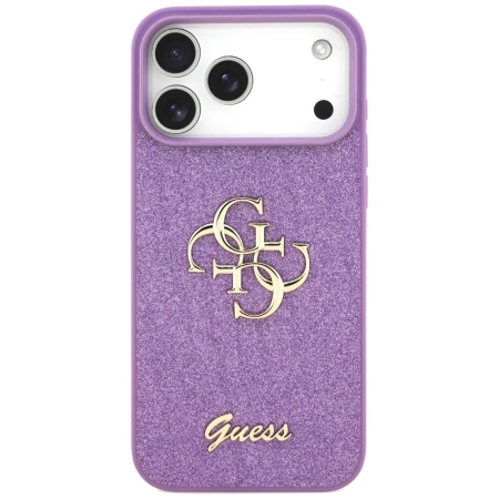 Etui Guess Fixed Glitter Big 4G na iPhone 17 Pro Max - fioletowe