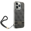 Original Handyhülle IPHONE 14 PRO Guess Hardcase 4G Print Strap (GUOHCP14LH4STK) schwarz